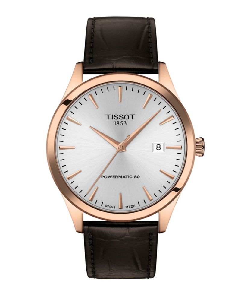Men's Brown Leather Bracelet Watch, 40mm