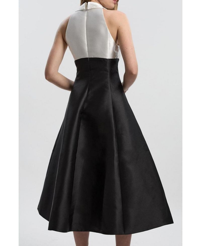 Women's Twill Contrast Tux Tailored Dress