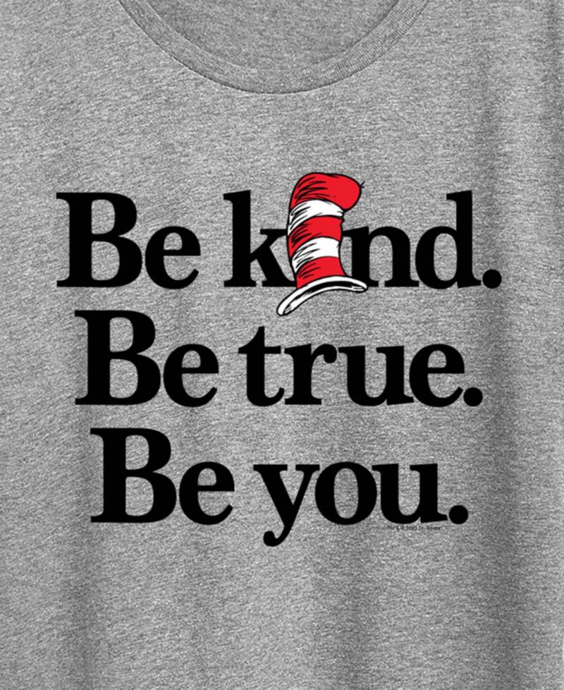 Plus Size Dr. Seuss Cat In The Hat Be You Printed Crewneck T-Shirt
