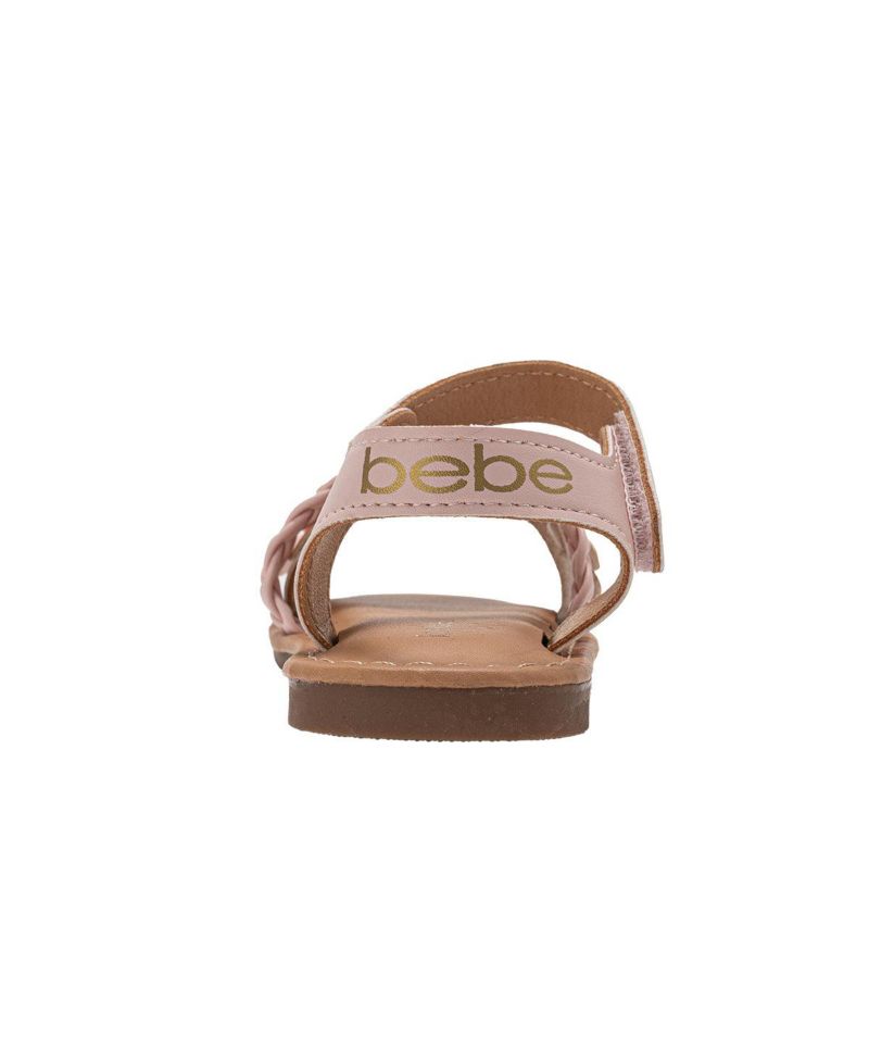 Big Girls Girl's Fashion Sandals – Dressy Shoes with Braided Detail and Flower Applique