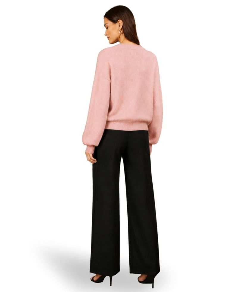Women's Sequinned Bow Neckline Sweater