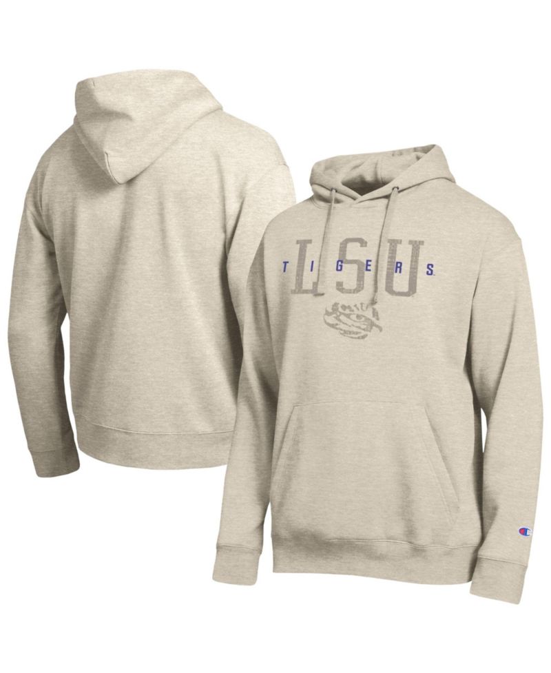 Men's Oatmeal LSU Tigers All-Star Neutral Stack Hoodie