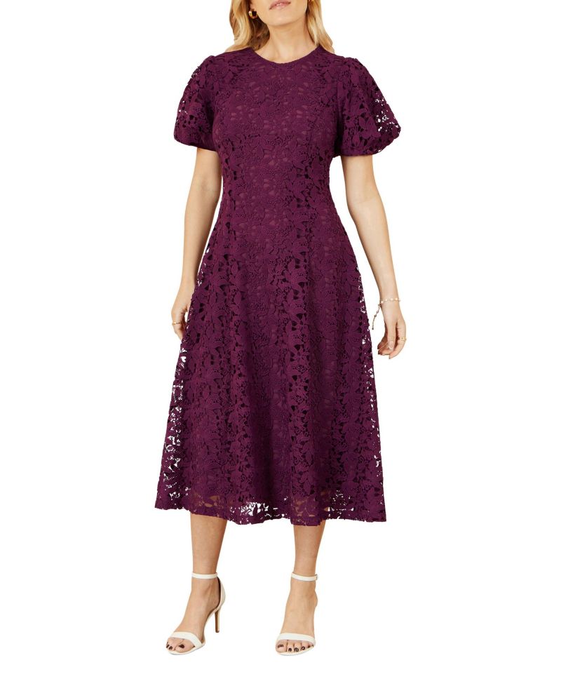 Women's Stretch Lace Midi Dress