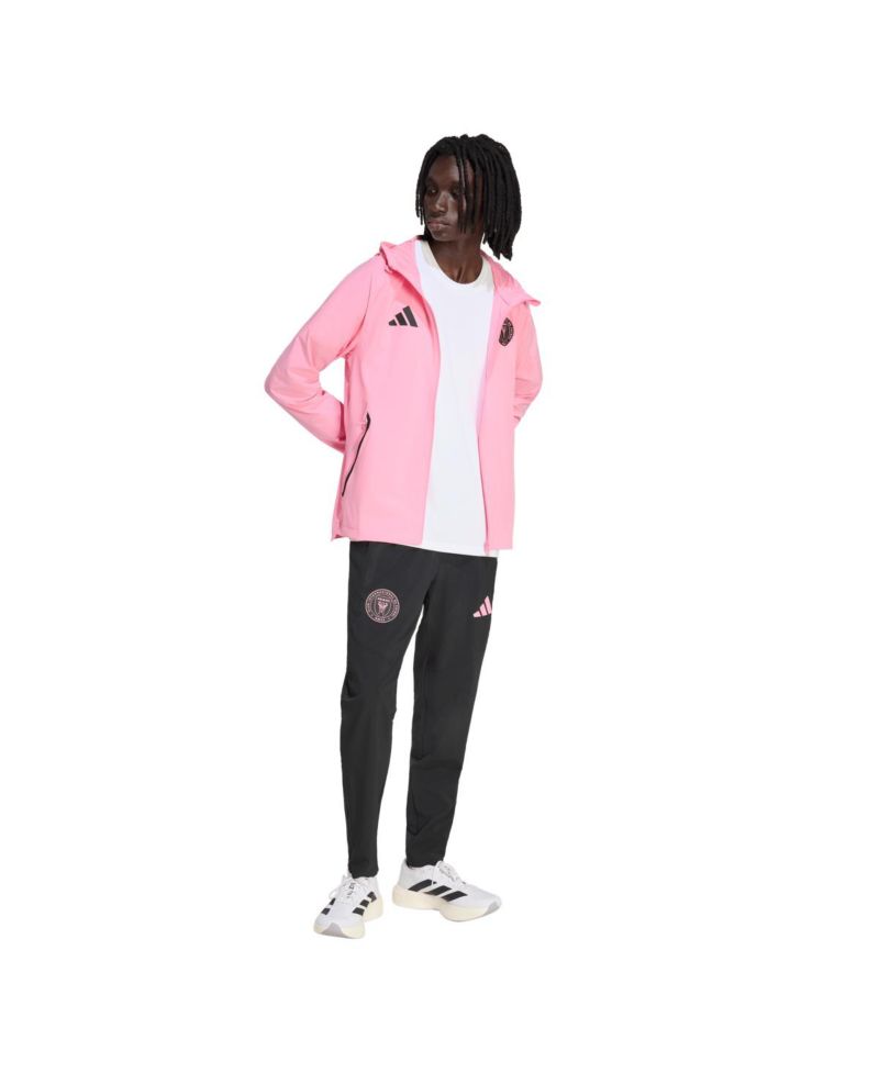 Men's Light Pink Inter Miami CF Tiro Travel Full-Zip Hooded Windbreaker Jacket