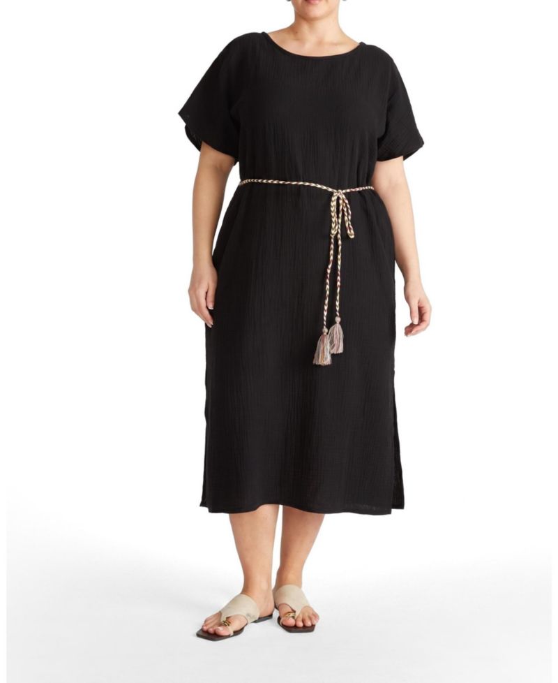 Plus Size Luxe Cotton Gauze Beach Dress