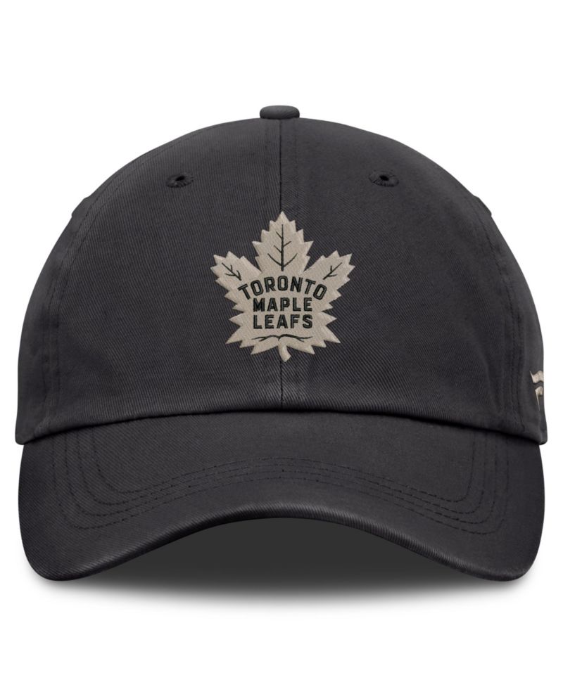 Men's Charcoal Toronto Maple Leafs Road Phantom Washed Adjustable Hat