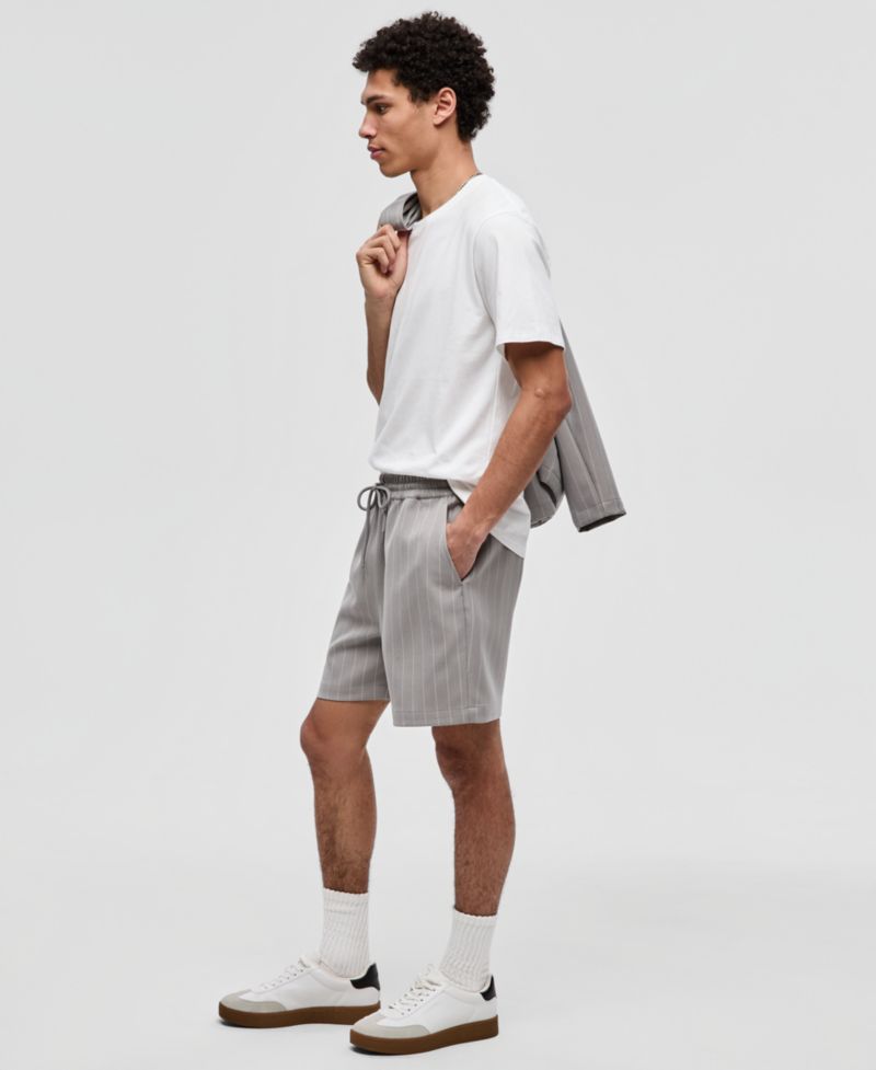 Men's Pinstripe Pull-On Shorts