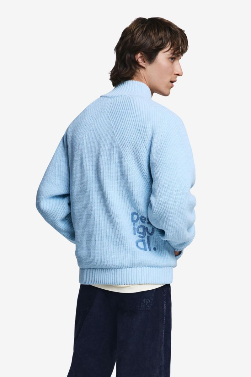 Men's Double zipper knit sweater