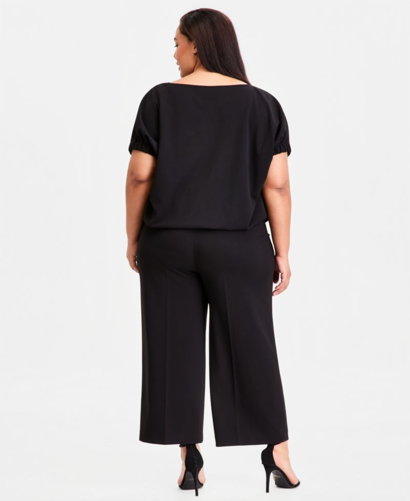 Plus Size Boat-Neck Dolman-Sleeve Top