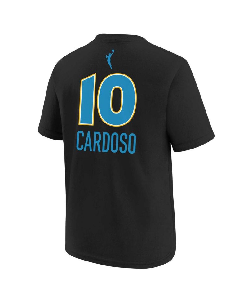 Nike Big Boys and Girls Kamilla Cardoso Black Chicago Sky 2024 WNBA Draft Name & Number T-Shirt