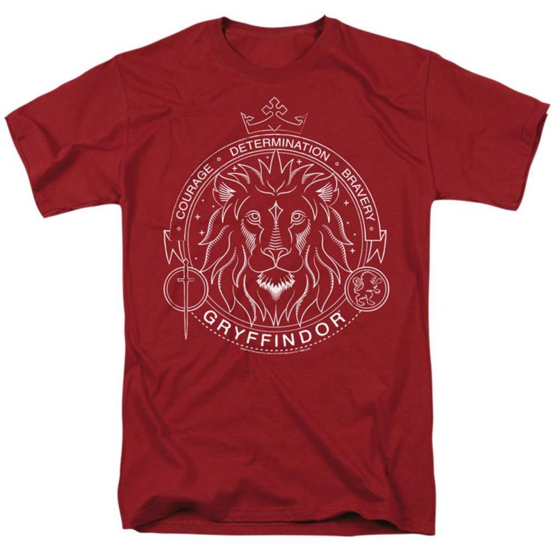 Big & Tall Gryffindor Line Art Badge T Shirt