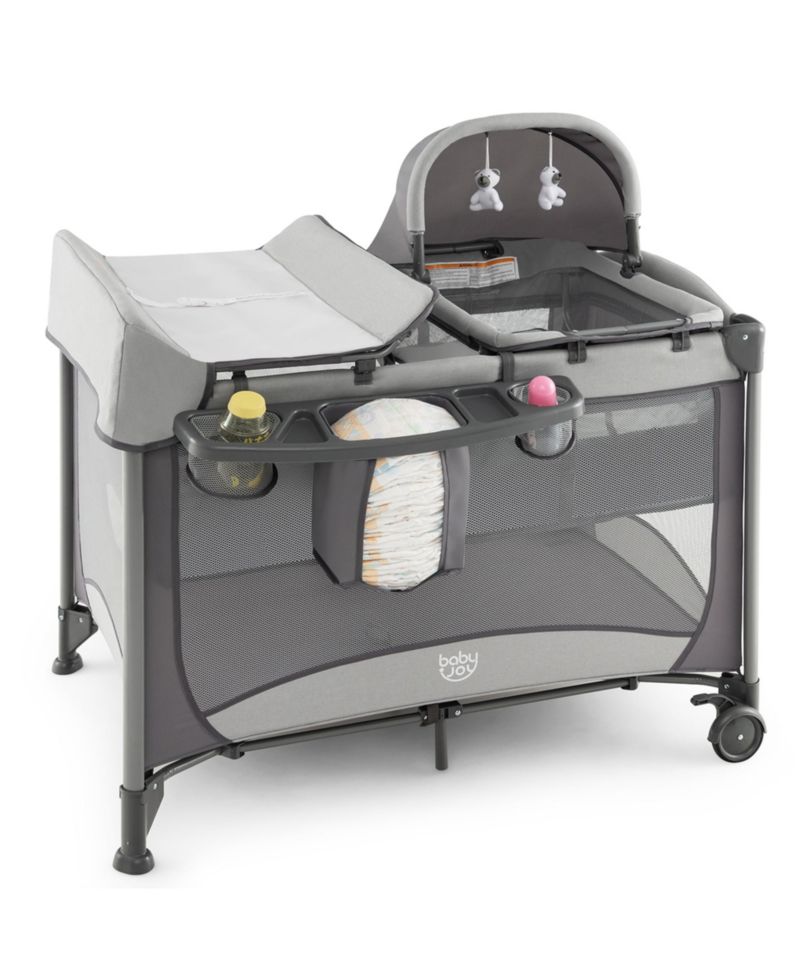 5 in 1 Baby Playard Nursery Center with Cradle Storage Basket