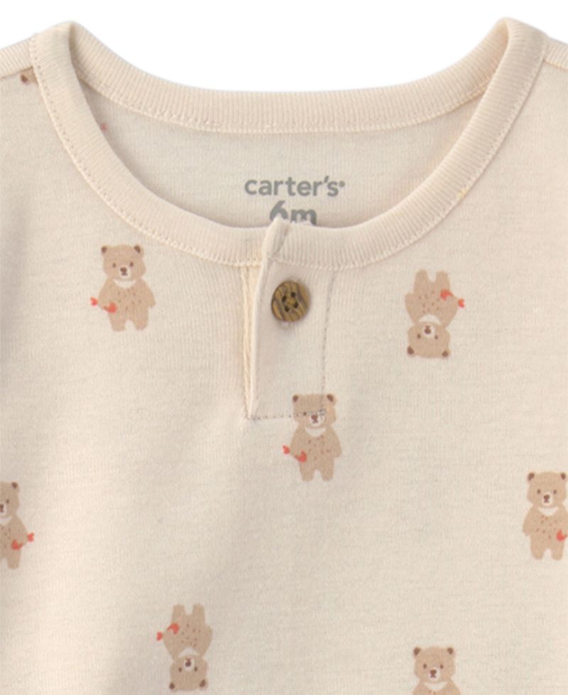 Baby Boys' Bear Long-Sleeves Bodysuit and Pant, 2-Piece Set