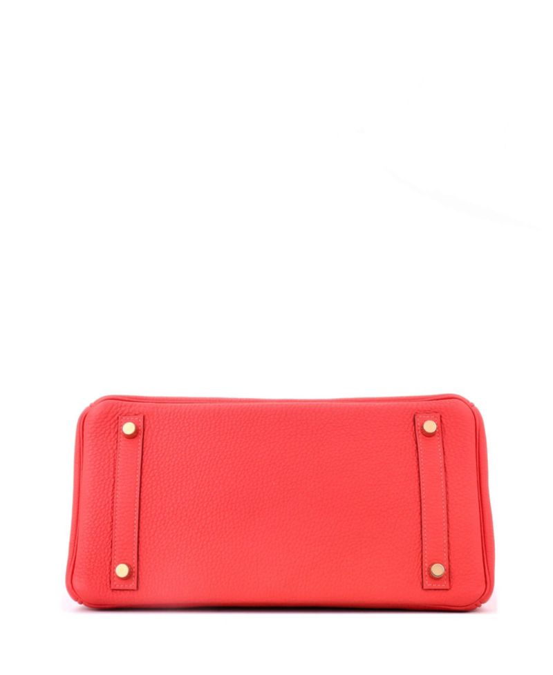 Pre-Owned Hermes Birkin 30 Handbag Red Togo with Gold Hardware