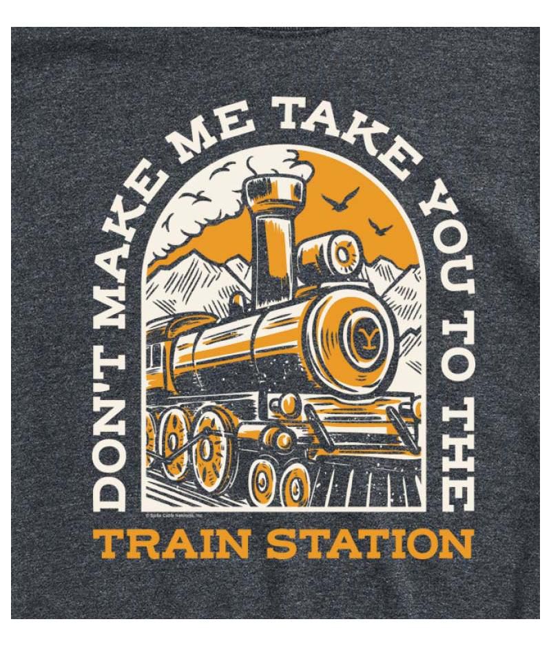 Hybrid Apparel Dont Make Me Take You Train Station Men's Short Sleeve Tee