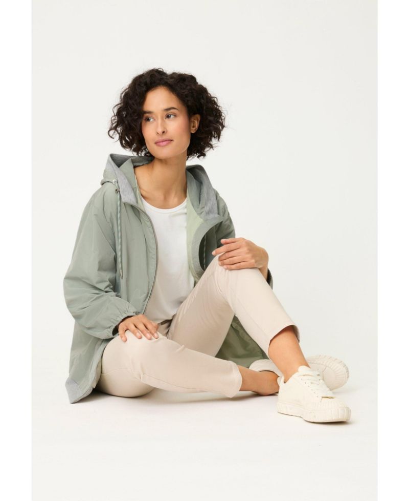 Women's Mixed Media Hooded Jacket