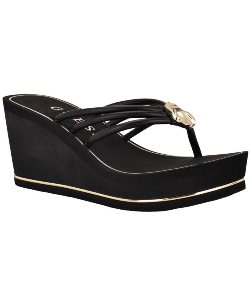 Women's Sabrie Ornamented Platform Thong Wedge Sandal