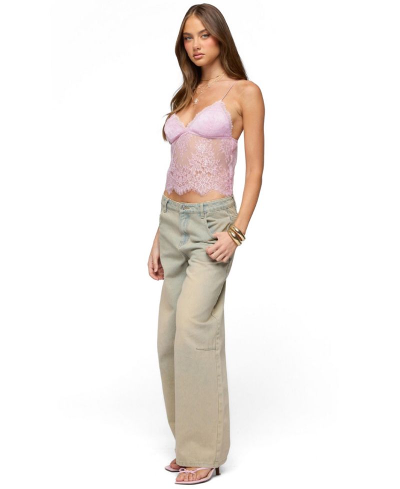 Women's Ottilie Lace and Satin Effect Top