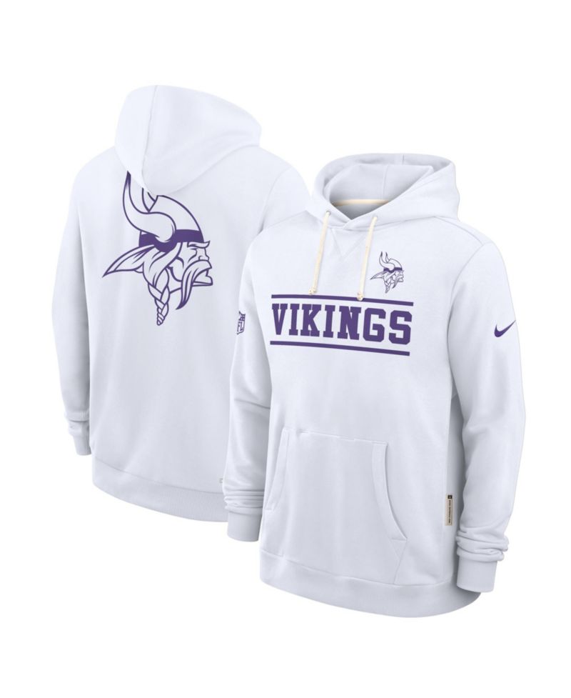 Men's White Minnesota Vikings Alt Sideline Standard Issue Dri-FIT Hoodie