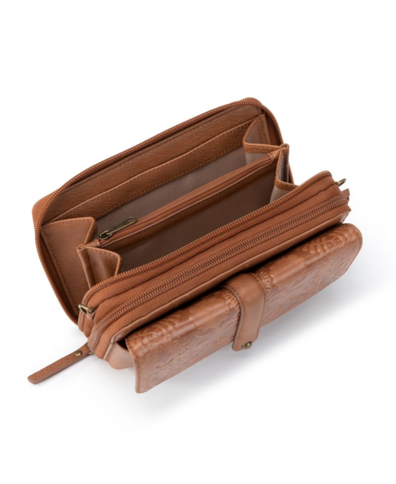 Sequoia Leather Smartphone Convertible Crossbody Wallet