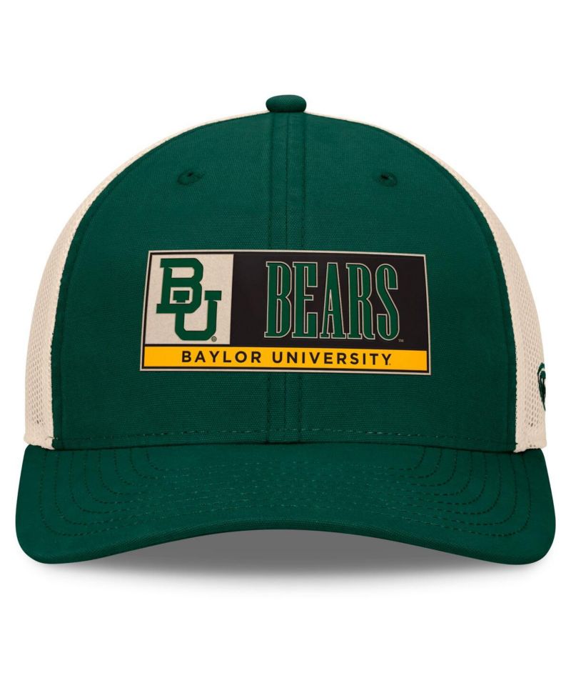 Men's Green/Natural Baylor Bears Bennett Trucker Adjustable Hat