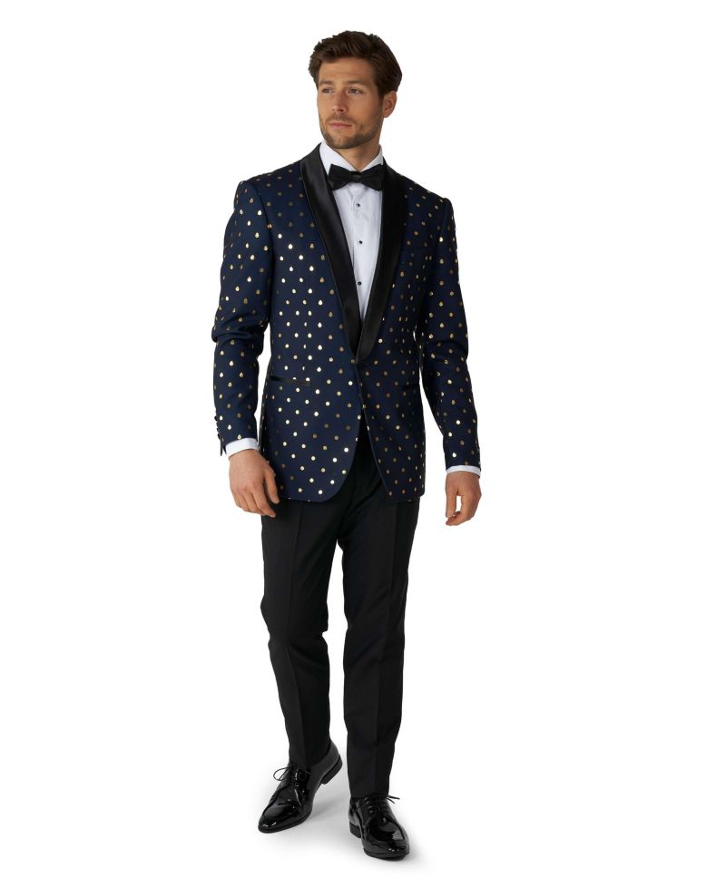 Men's Tuxedo - Chique Velvet Smoking Tux - Slim Fit - Including Blazer, Pants And Bow Tie