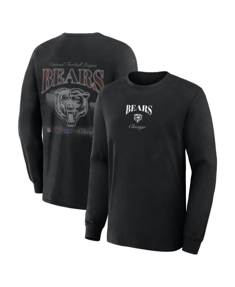 Men's Black Chicago Bears Midnight Falls Long Sleeve T-Shirt