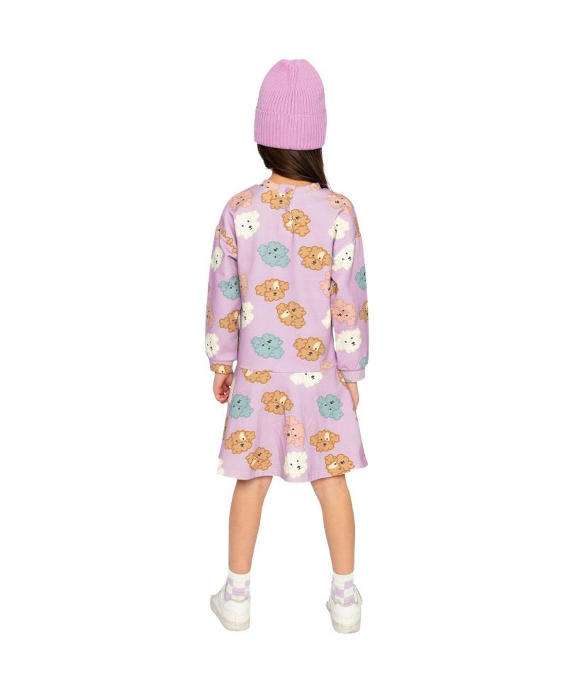 Big Girls (6- 12) French Terry Dress Poodle Print