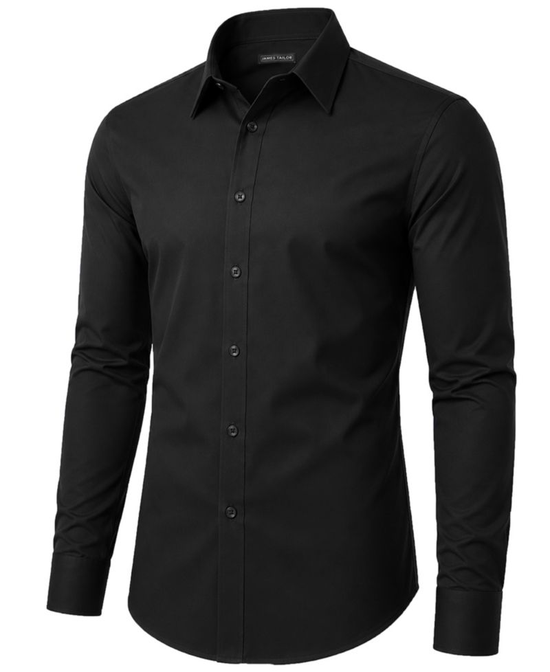 Men' Slim Fit Long Sleeve Stretch Dress Shirt