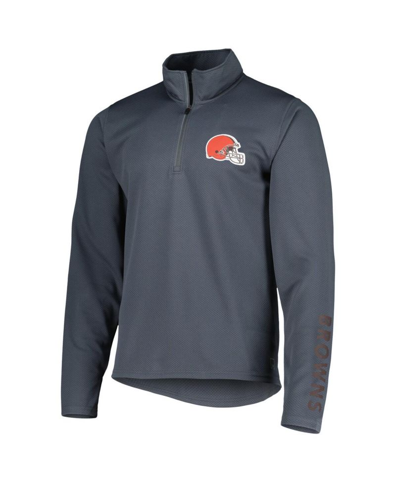 Men's Charcoal Cleveland Browns 1/4-Zip Sweatshirt