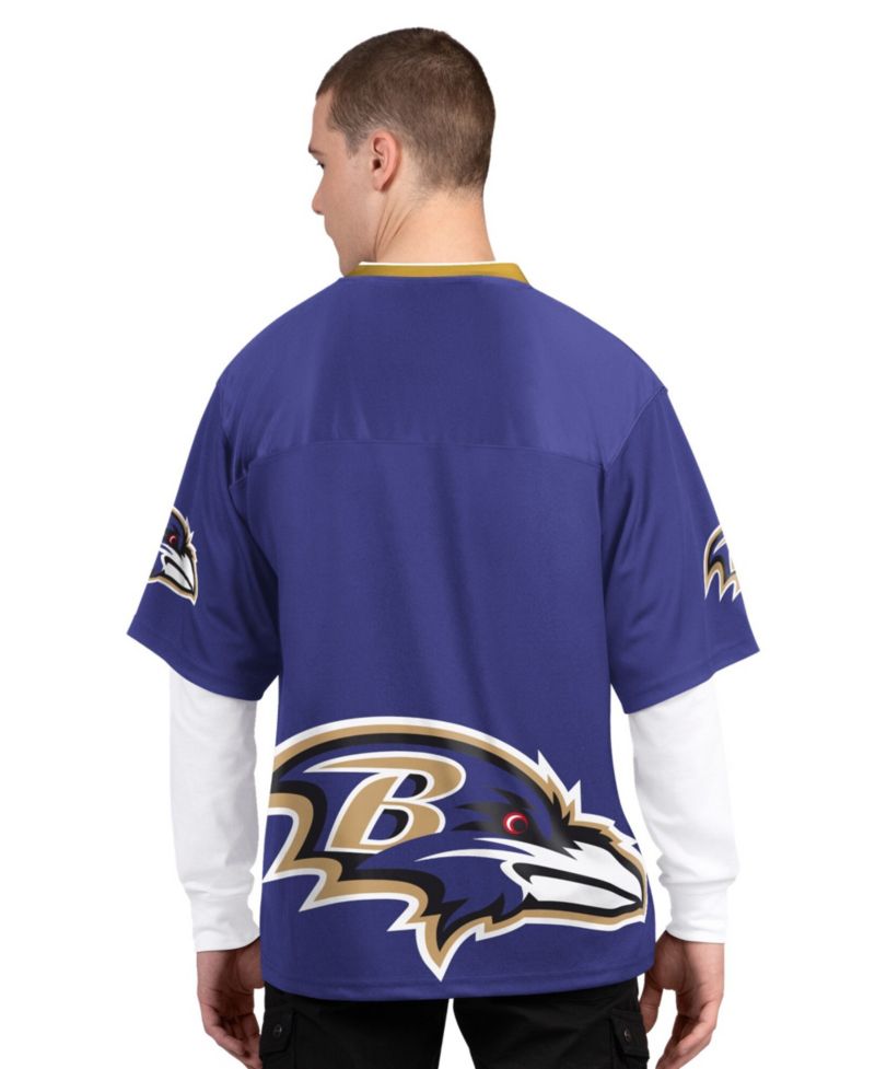 Men's Purple/White Baltimore Ravens Short Sleeve Long Sleeve T-Shirt