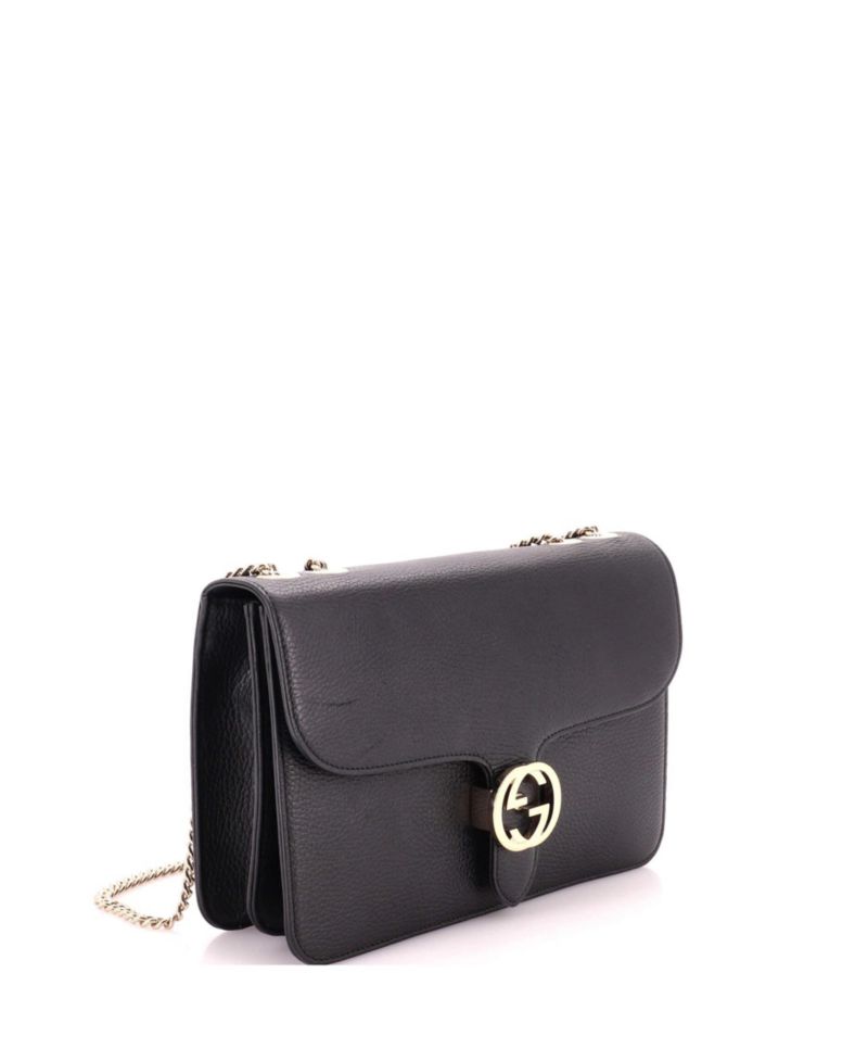 Medium Interlocking Shoulder Bag Leather