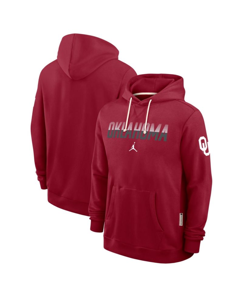 Men's Crimson Oklahoma Sooners 2026 Sideline Standard Issue Dri-FIT Hoodie