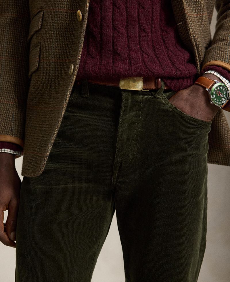 Men's Hampton Stretch Straight-Leg Corduroy Pants