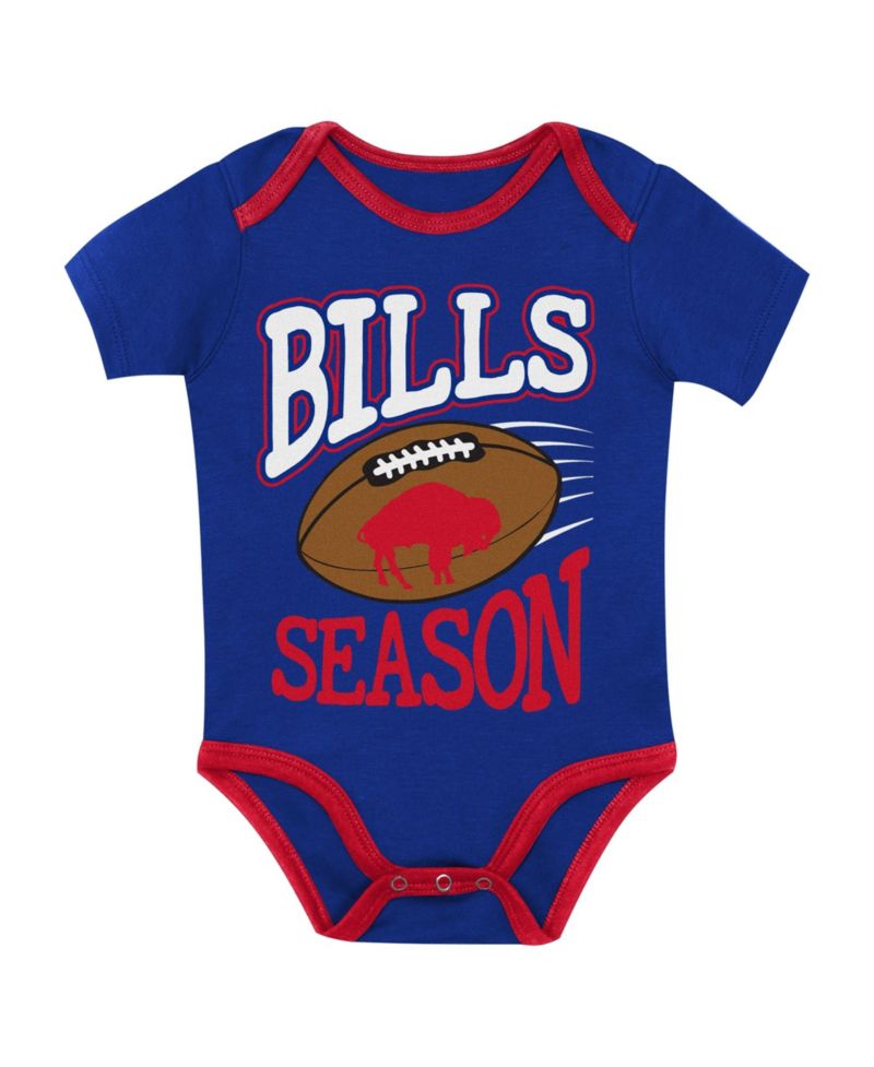 Baby Boys and Girls Buffalo Bills First Round Pick Three-Piece Bodysuit Set