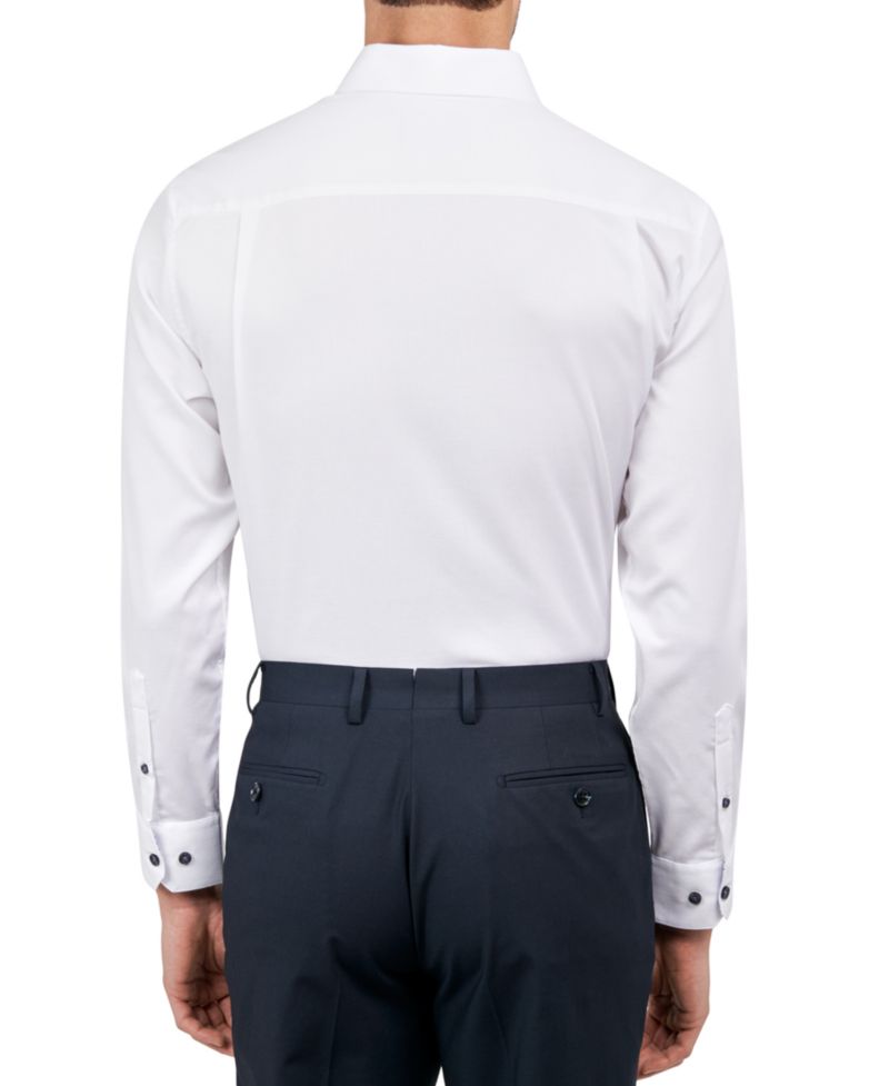 Men's Solid Texture Dress Shirt
