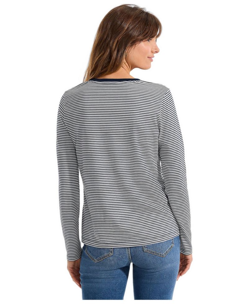 Women's Tall Supima Cotton Long Sleeve V-Neck T-Shirt