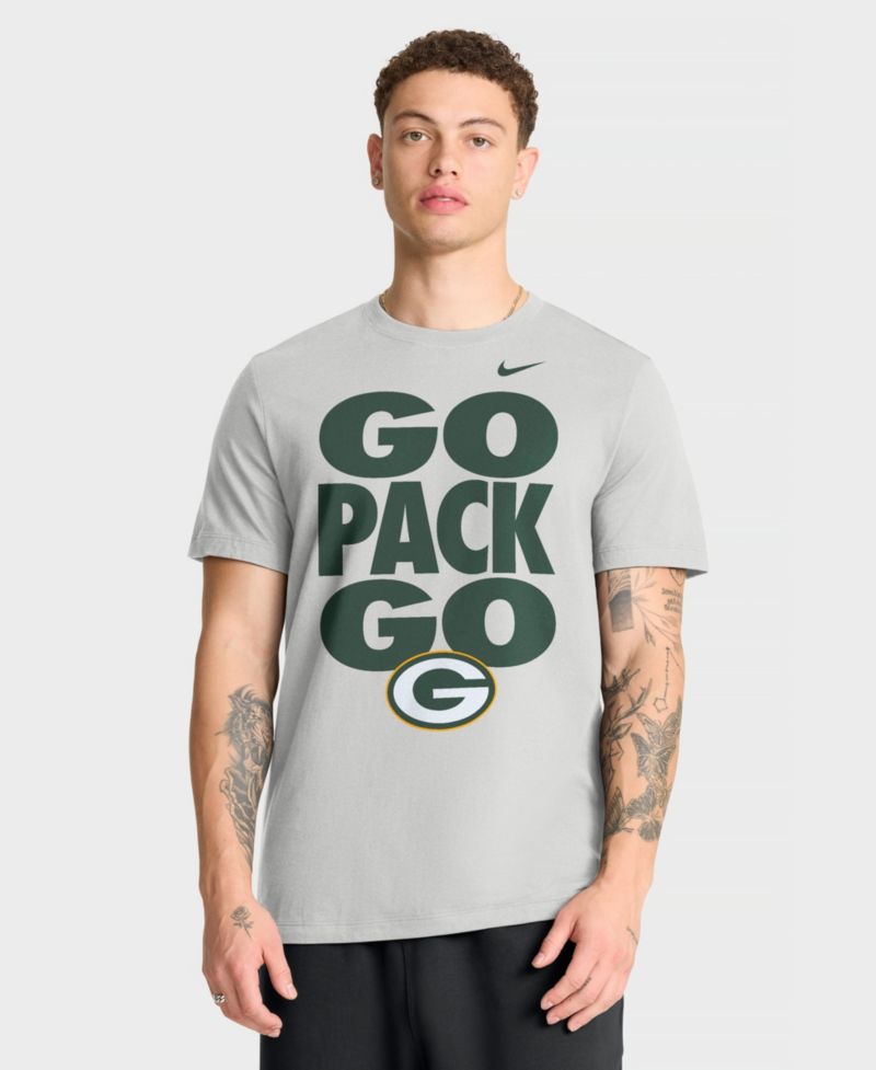Men's Gray Green Bay Packers We Run This T-Shirt