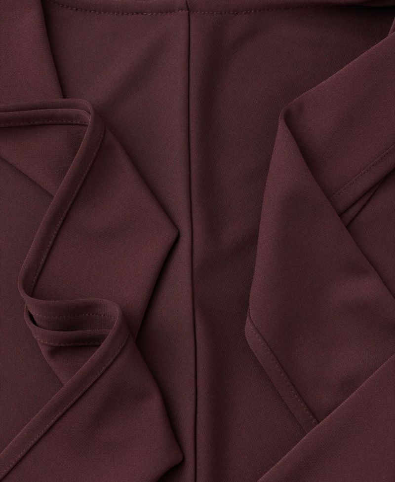 Women's Wraparound Lapel Collar Long-Sleeve Wrap Dress