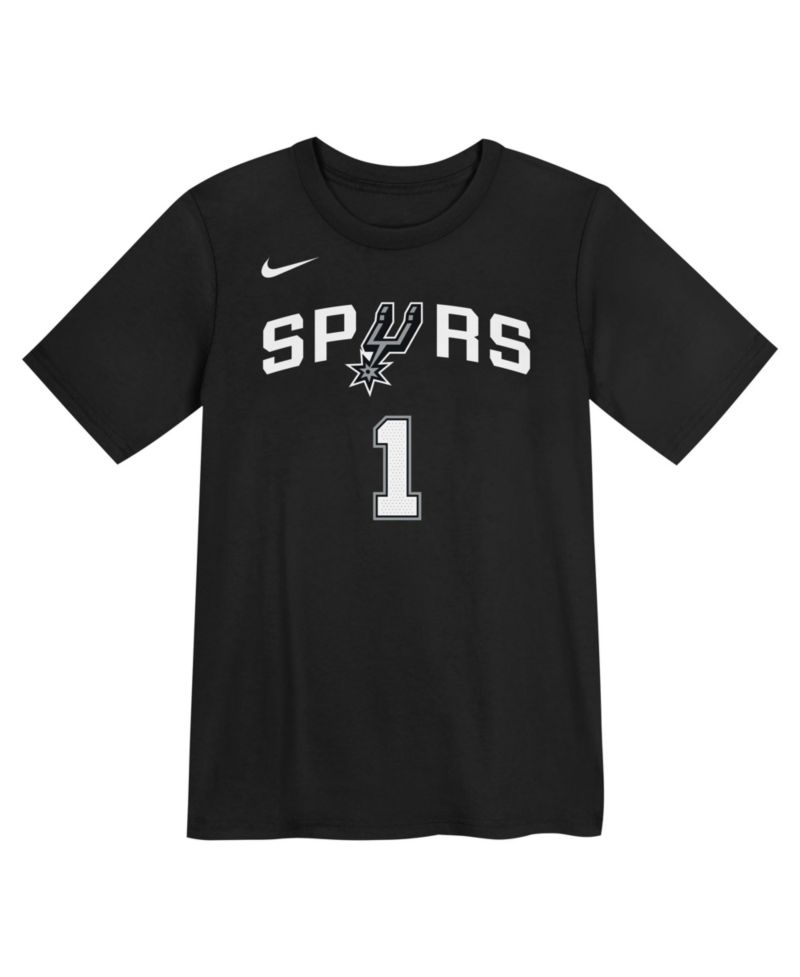 Preschool Victor Wembanyama Black San Antonio Spurs Icon Name & Number T-Shirt
