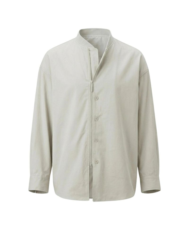 Men's Long Sleeve Stand-Collar Zip-Front Jacket