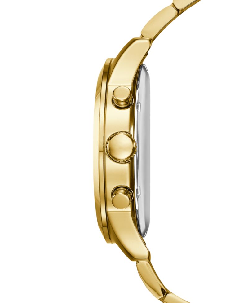Men's Chronograph Gold-Tone Stainless Steel Bracelet Watch 45mm