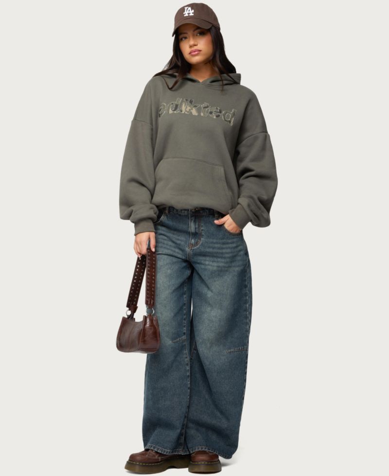 Женская камуфляжная толстовка Cutie Oversize с капюшоном