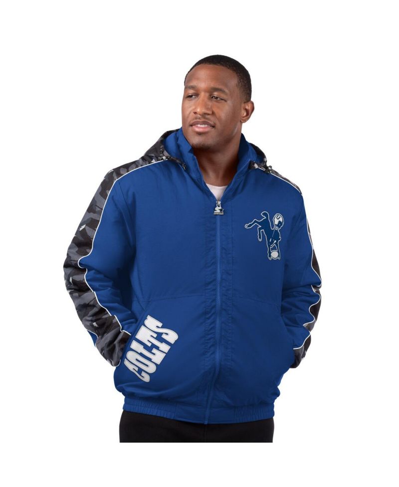 Men's Royal Indianapolis Colts Thursday Night Gridiron Full-Zip Hoodie Jacket