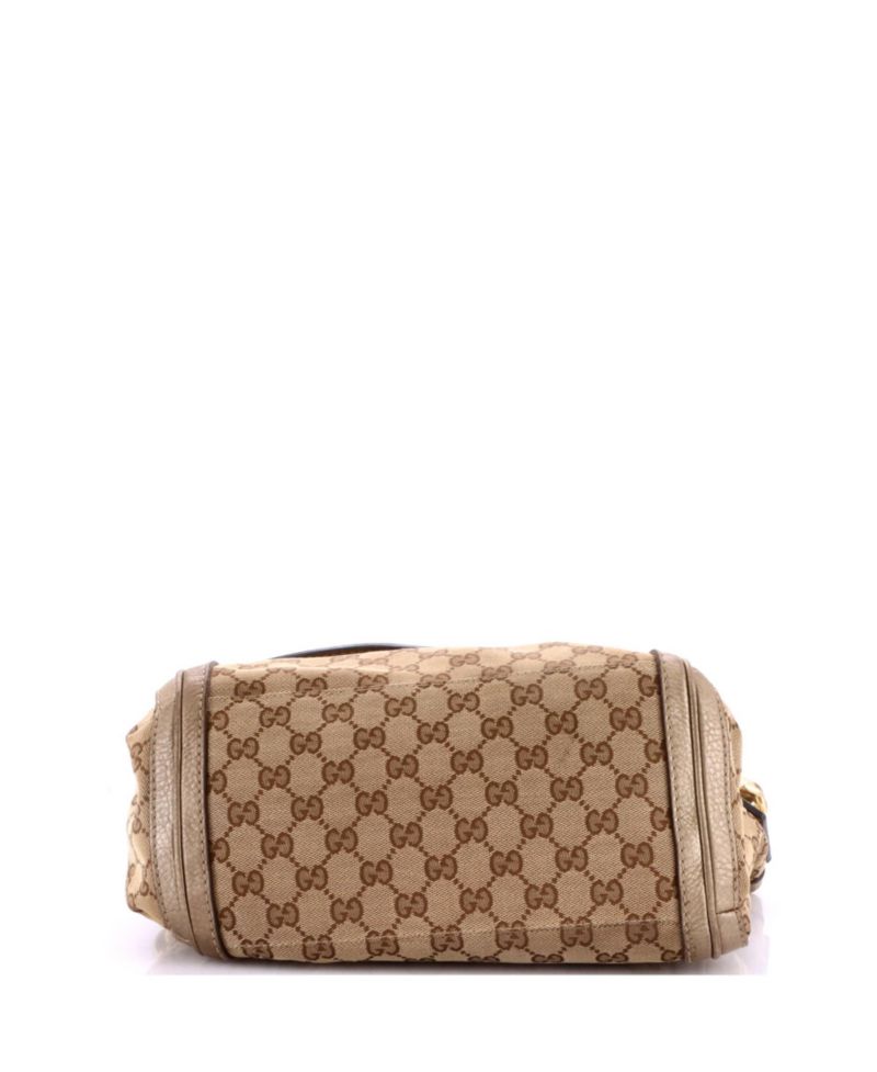 Medium Bella Flap Shoulder Bag GG Canvas with Leather