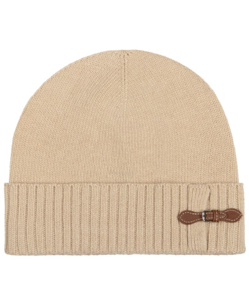 Equestrian Buckle Merino Knit Hat