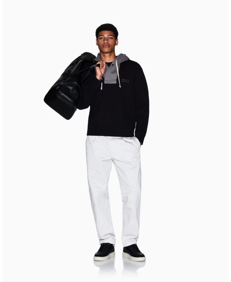 Men's Cozy Lab Color Block Pique Hoodie Sweatshirt