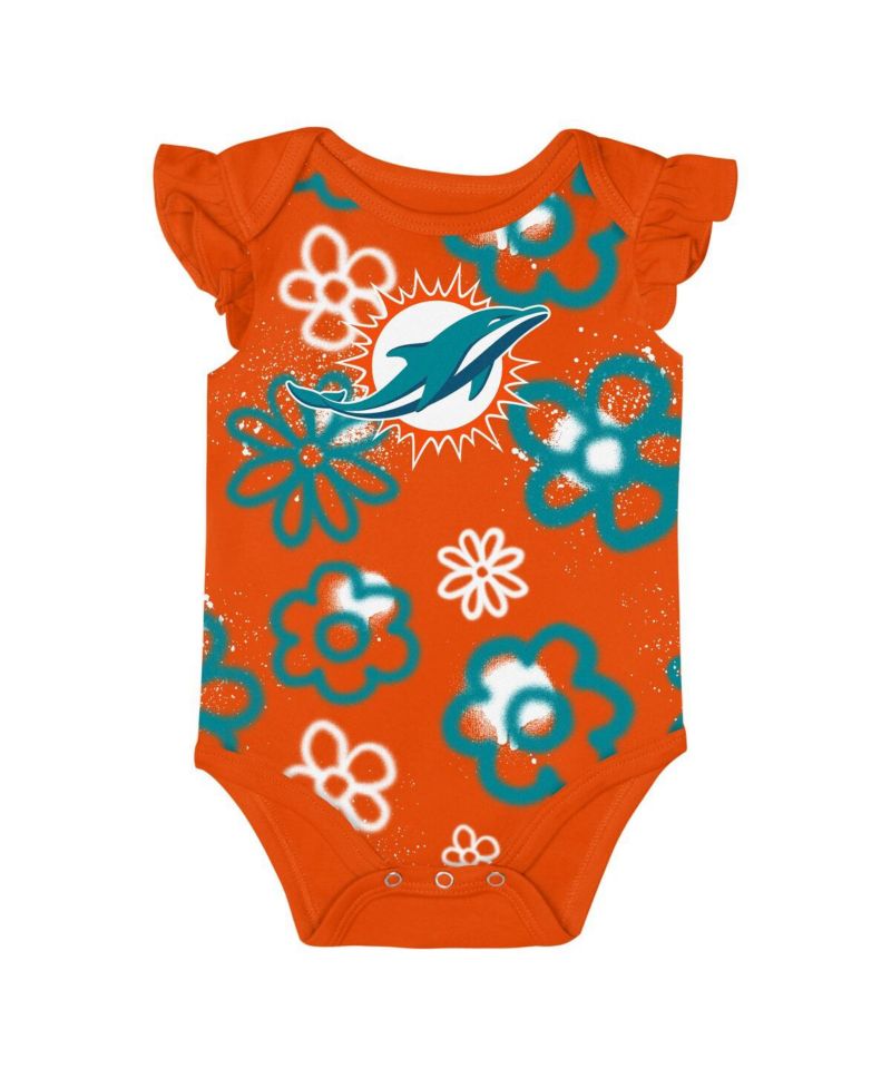 Baby Girls 2-Piece Miami Dolphins The Sunshine Bodysuit Set