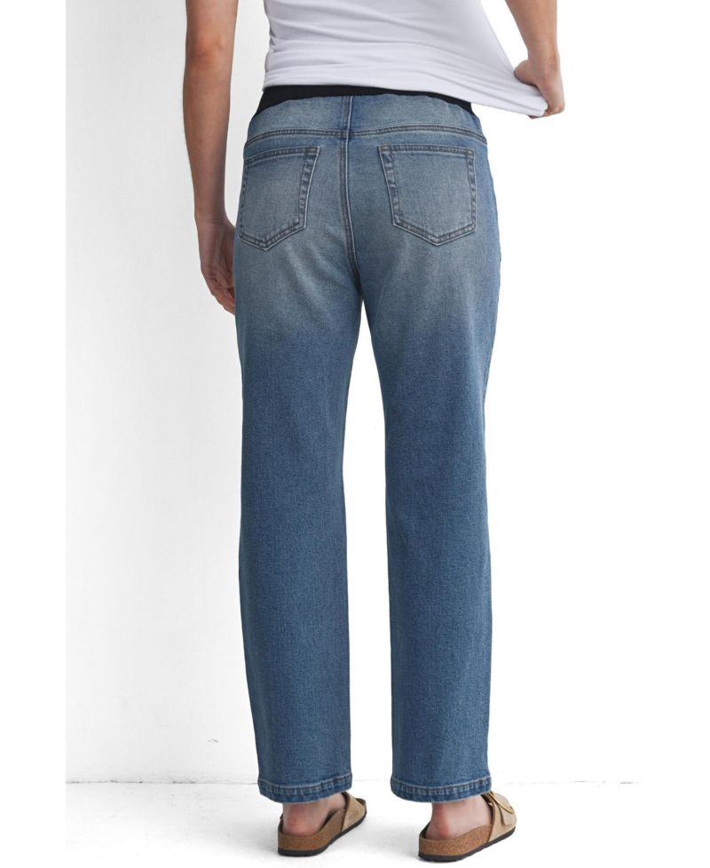Maternity Over-the-Belly Straight-Leg Pull-On Jeans