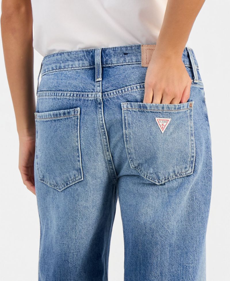 Women's Mid Rise Slouchy-Fit Straight-Leg Jeans